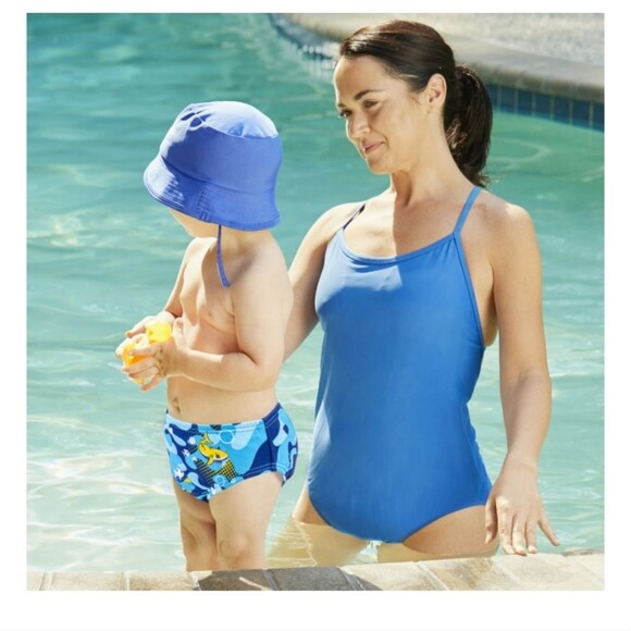 Swim School Reusable Swim diaper Blue Shark and Octopus Age 12m and up  18-22lb - Picture 6 of 11